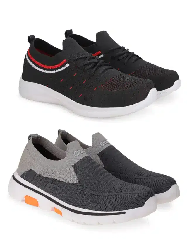 Casual Shoes for Men (Pack of 2) (Multicolour, 8)