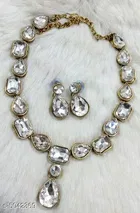 Shimmering Glittering Jewellery Set for Women & Girls, White