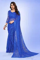 Net Floral Saree for Women 