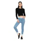 Denim Straight Fit Jeans For Women, LIGHT BLUE 