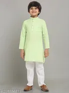 Cotton Blend Kurta with Pyjama for Boys 