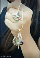 Alloy Necklace with Earrings for Women 