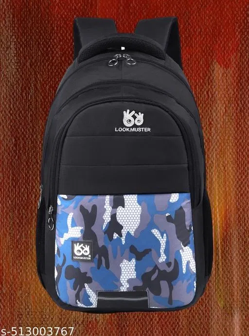Polyester Backpack for Men & Women, Black