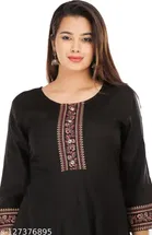 Anarkali Rayon Solid Kurti for Women 