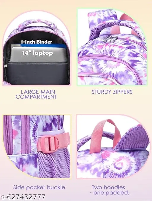 Polyester Backpack Bag, Purple