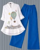 Stylish Printed Kurta Palazzo Set for Women 