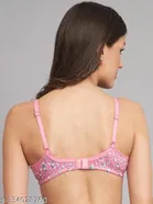 Cotton Blend Printed Padded Bra for Women 