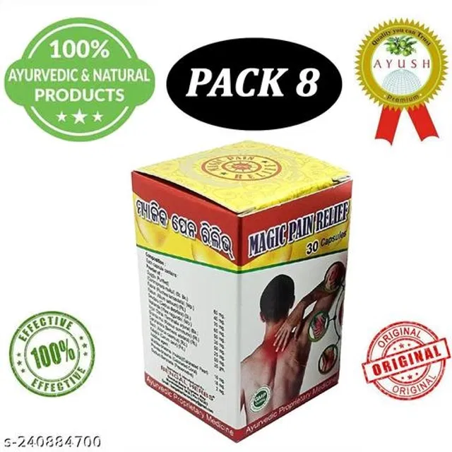 Bengal Herbs Magic Pain Relief Tablet For Joint Pain,Arthritis,Sciatica,Gout Capsule Pack Of-8