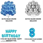 62 Pcs Pcs 8th Birthday Decoration kit, Multicolour, Set of 1