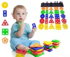 Wooden Shape Sorting & Stacking Board for Kids