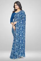 Georgette Printed Saree for Women 