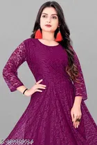 Net Kurti for Women,  Purple  