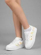 Solid Synthetic Slip-on Sneakers 