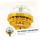 Golden Crystal LED Lamp | Color Changing | Dual Disco Light | Pack of 1
