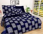 Polycotton Double Bedsheet with 2 Pillow Cover 