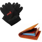 Fleece Winter Gloves with Wallet for Men 