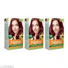 Nisha Cream Hair Color (Burgundy, 120 g) (Pack of 3)