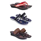 Combo of Slippers with Flats & Heels for Women 