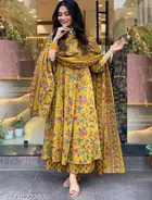 Anarkali Kurta Pant Set for Women 