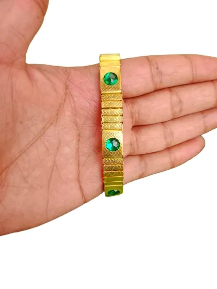 Blood Pressure Control Magnetic Bracelet, Green & Gold