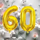 Foil Balloon for Birthday Celebration, No. 60 