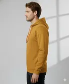 Fleece Printed Hoodie for Men ,Mustard 