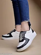Solid Synthetic Sneakers for Women 