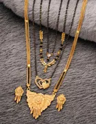 Combo of 4 Pcs Mangalsutras with Earrings Set for Women 