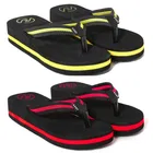 Flip-Flops for Women (Multicolor, 5) (Pack of 2)
