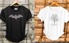 Polyester Round Neck T-Shirt for Men (Multicolor, M) (Pack of 2)