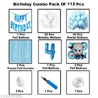 Boss Baby Theme 4th Happy Birthday Decoration Items For Girls, Multicolor, Pack of 112