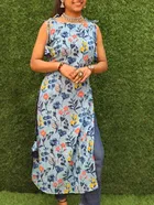 Floral Georgette Tie-Up Kurti for Women 