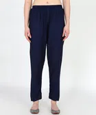 Rayon Solid Trousers for Women 