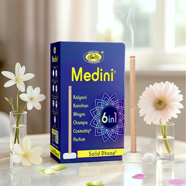 साइकिल प्योर मेदिनी 6 में 1 सॉलिड धूप 60 स्टिक्स के साथ फ्री होल्डर