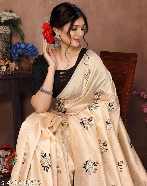 Art Silk Printed Saree for Women, Multicolor (6.3 m)