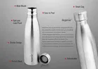 SEGOVIA Single Walled, Stainless Steel Water Bottle with SS Cap 
