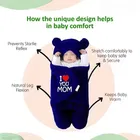 Brandon Baby Wrap I Luv Mom Navy Blue 70x70 cm