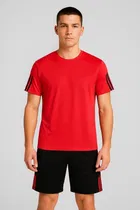 Solid Tracksuit for Men (Red & Black, M)