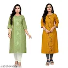 Cotton Blend Embroidered Kurti for Women 