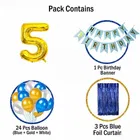 5th Happy Birthday Balloon Decoration Kit, Blue, Set of 1