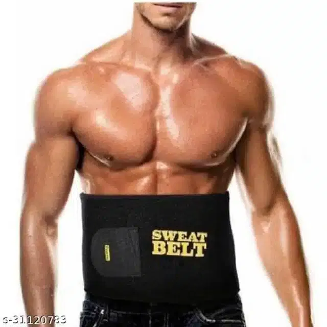 Sweat Belt for Unisex (Black, Free Size)