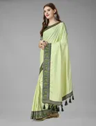 Vichitra Solid Saree for Women 