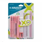 Flair Hauser XO Writing Stationery Kit | A Complete Writing Kit | Gift Set for Kids Students & Office | Combination Pack of 10 - Color May Vary
