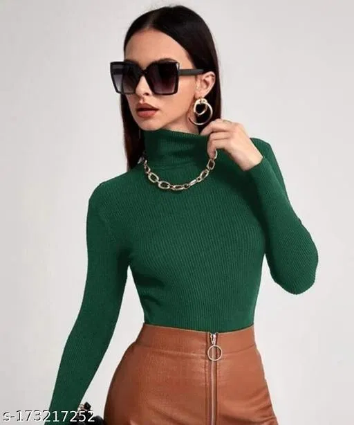 Stylish Cotton Kurti Set for Women (Green, S)