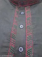 Cotton Solid Kurta Set for Men, Dark Green 