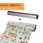 G&M Butter/Food Wrapping Basic Paper 11m + Aluminium Foil 9m