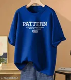 Cotton Blend Printed T-shirt for Women, Blue & Purple, Pack of 2 
