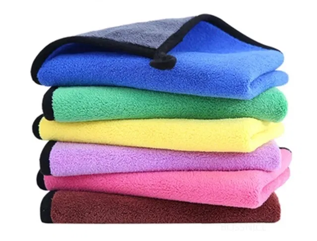 Microfiber Car Cloth & Towels (Multicolour, 30x40 cm) (Pack of 6)
