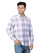 Poly Cotton Full Sleeves Chequered Shirt for Men 
