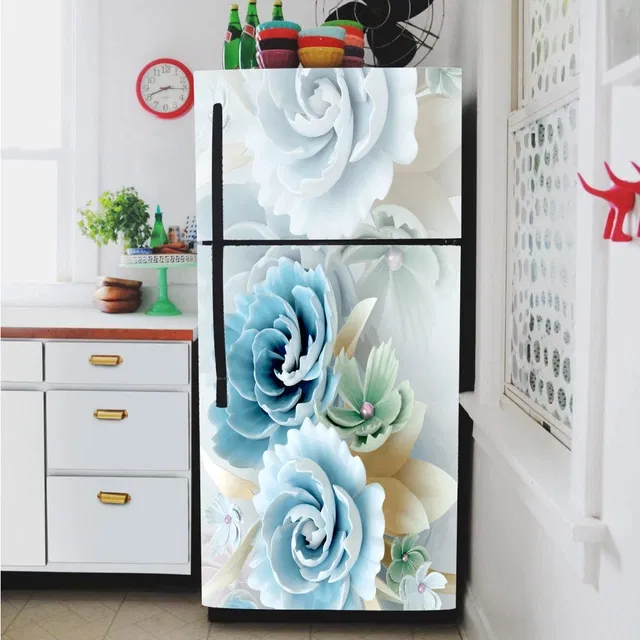Vinyl Wallpaper Sticker for Fridge Door (Multicolor, 60x160 cm)